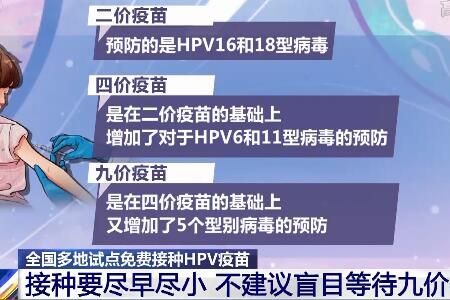 HPV疫苗 专家不建议盲目等待九价HPV疫苗:接种要尽早尽小
