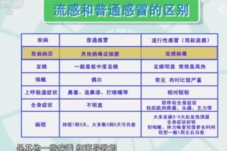 流感 流感与普通感冒有什么不同的六大区别一览