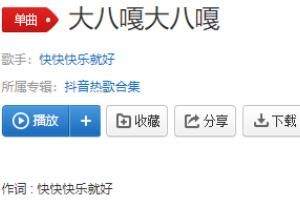 歌 大八嘎是什么歌完整版歌词分享