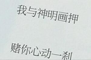 梗 我与神明画押赌你心动一刹是什么梗