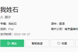 歌 我姓石无论何时与你相识我都值是什么歌